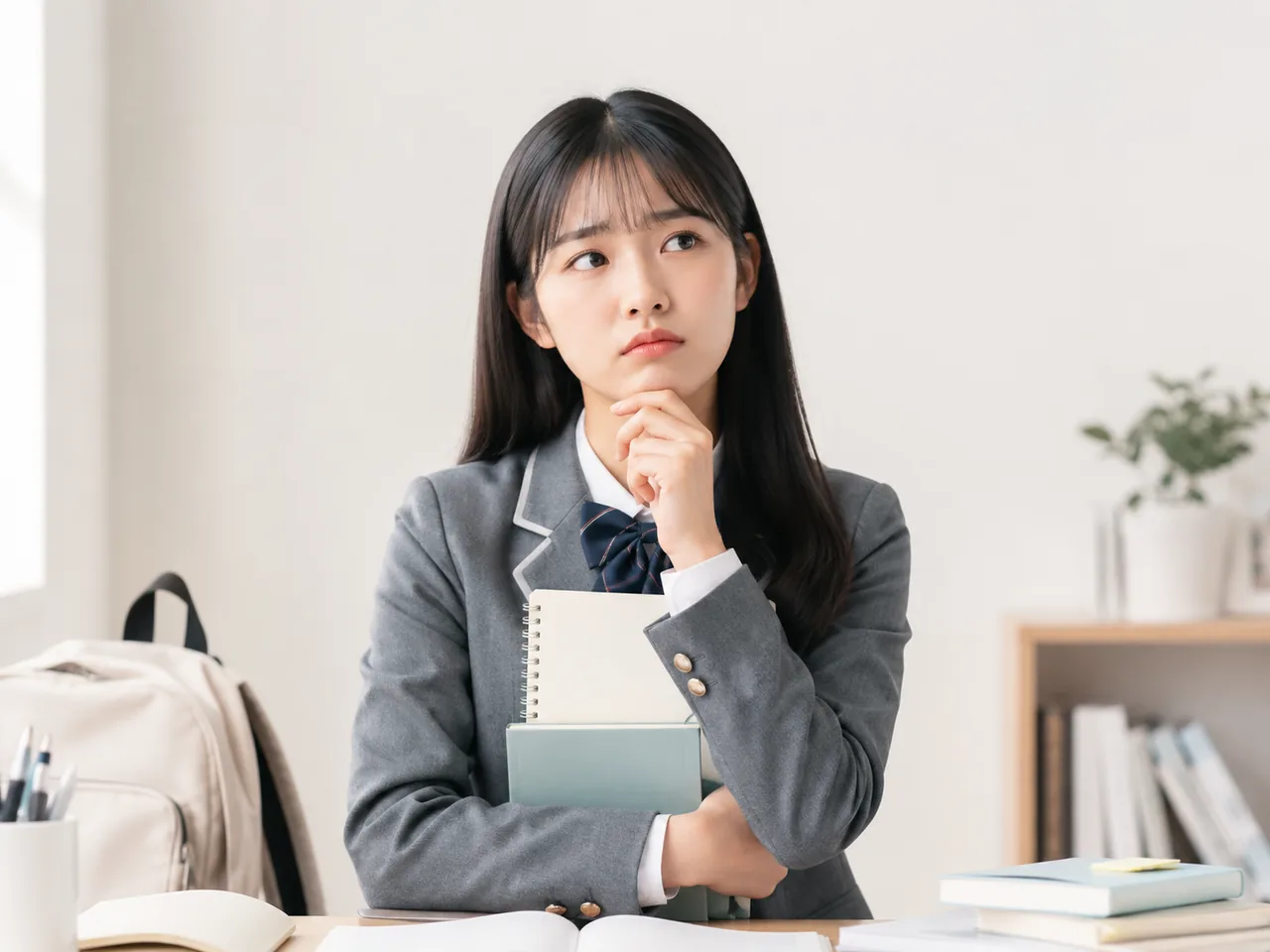 입시 준비를 고민하는 학생 이미지